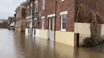 River Ouse Floods Central York After Heavy Rain From Storm Christoph