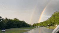 Double Rainbow Stretches Across Sky in Southern Oklahoma