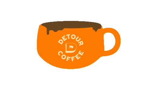 Coffee Cup Sticker by DetourCoffee