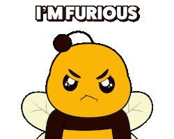 Angry Excuse Me Sticker by Plan Bee Studios
