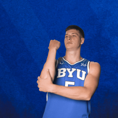 Byu Basketball Celebration GIF by BYU Cougars