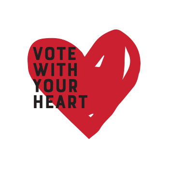 Heart Vote Sticker by The Wilbert Group