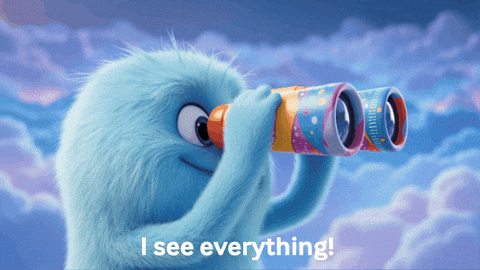 Observing I See You GIF by The Fuzzlets