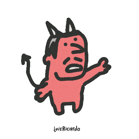 Go On Devil Sticker by Luis Ricardo
