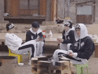 Chilling Kim Mingyu GIF
