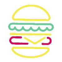 food porn neon Sticker by Good Food Month