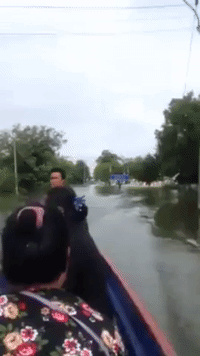 Torrential Rain Causes River Levels to Rise in Thailand's Northeast