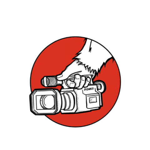 monkysb monkey gorilla cam sk8 Sticker