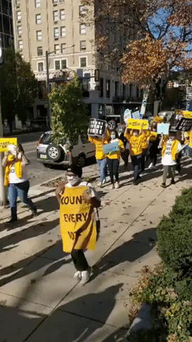Demonstrators March to 'Count Every Vote' in Reading, Pennsylvania