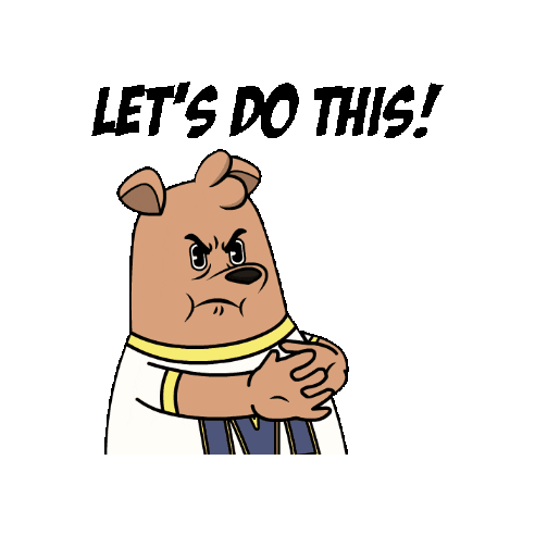 Lets Do It Sticker by Meme World of Max Bear