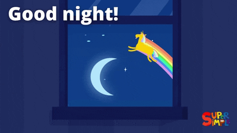 Good Night Rainbow GIF by Super Simple