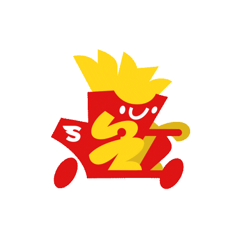 Snoonu delivery fries food delivery fastest delivery Sticker