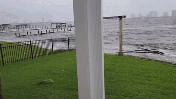Daytona Structures Damaged Amid Storm Surge Along Florida Coastline