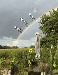 Rainbow Rain GIF