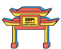 May Asian American Sticker by Lily Xiao Haselton