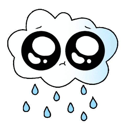 Sad Rainy Day Sticker