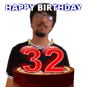 32Nd Birthday Sticker