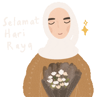 Hari Raya Flower Sticker