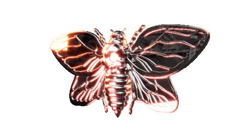 Blood Red 3D Sticker by Evan Hilton