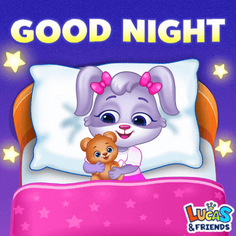 Good Night Teddy GIF by Lucas and Friends by RV AppStudios