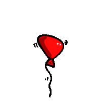 Happy Red Balloon Sticker