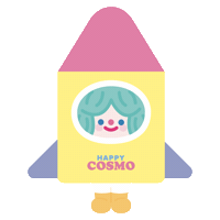 Space Rocket Sticker by THE RECORDER FACTORY