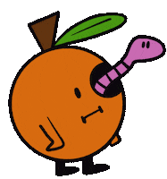 Orange Apple Sticker