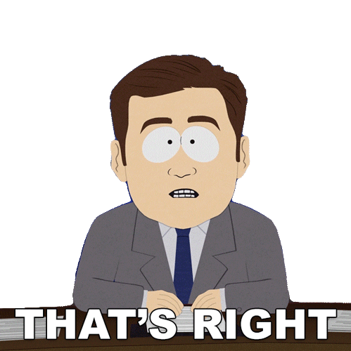 Thats Right Yes Sticker by South Park