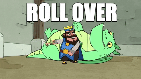 roll over clash royale GIF by Clasharama