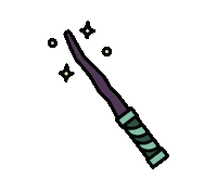 Witch Wand Sticker by GirlNorthWest