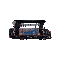Sticker by fire bus