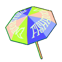 FishbrainFr umbrella parasol parapluie beach umbrella Sticker