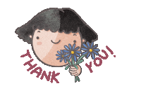 Girl Thank You Sticker