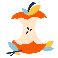 paperflaneur apple fruits rouge pomme Sticker