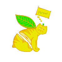 nemetonadesign cat lemon funny cat lemon cat Sticker