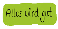 rot-stich grun positiv rot-stich-design alleswirdgut Sticker