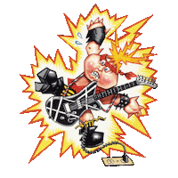 Excited Rock And Roll Sticker by Justin Gammon