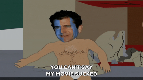 yelling mel gibson GIF by South Park 