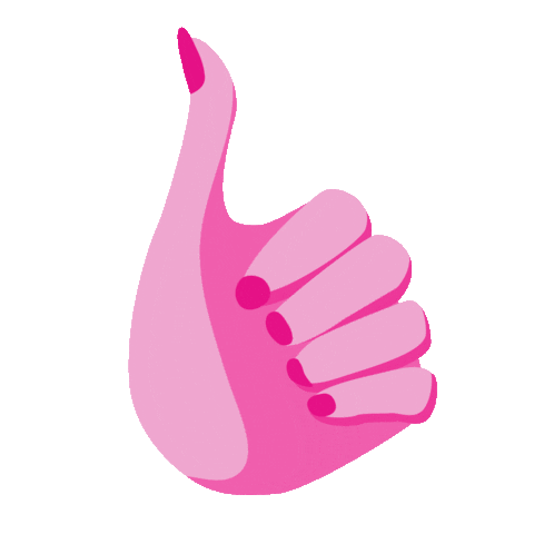 pink thumps up Sticker by GLOW by dm