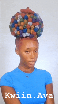 Bubble Gum Afro GIF by Kwiin Ava