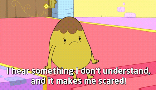 scared adventure time GIF