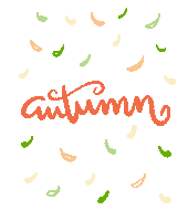 Fall Lettering Sticker by OneSquigglyLine