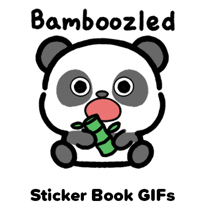 Panda Bear Wow Sticker by Sticker Book iOS GIFs