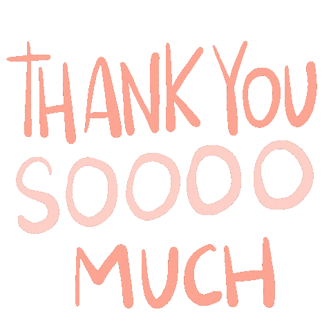 Happy Thank You So Much Sticker by Demic