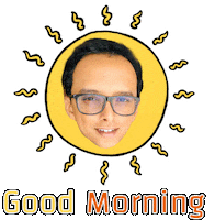 Good-Morning Sun Sticker by Akhil Dev