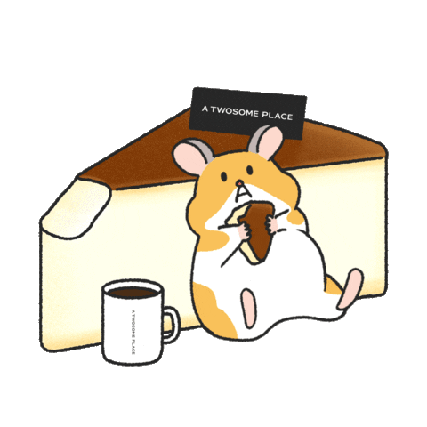 atwosomeplace giphyupload coffee cake cheese Sticker