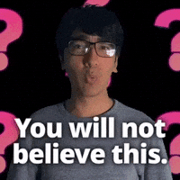 You will not believe this.