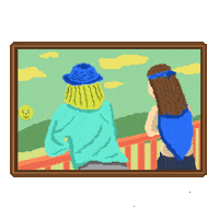 richlaar cafe band 8bit ojos Sticker