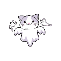 Ghost Cat Sticker by Petique, Inc.