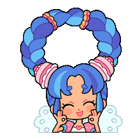 SparklesMagicalMarket happy blue ok okay Sticker